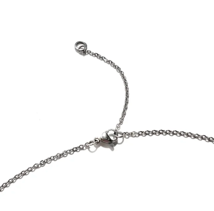 Polished Naturist Symbol Charm Chain Necklace