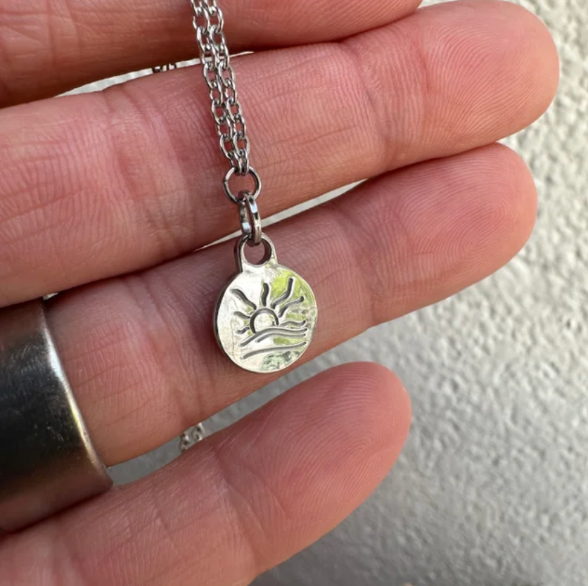 Polished Naturist Symbol Charm Chain Necklace