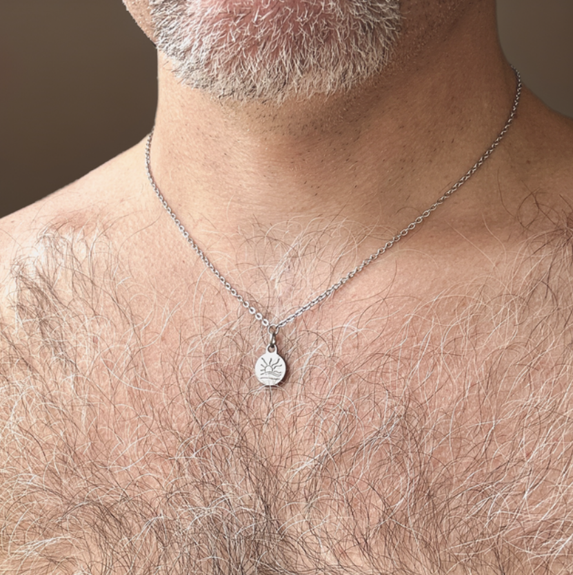 Satin Naturist Symbol Charm Chain Necklace