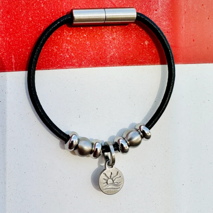 Deluxe Satin Naturist Symbol Charm Bracelet, Necklace, or Anklet