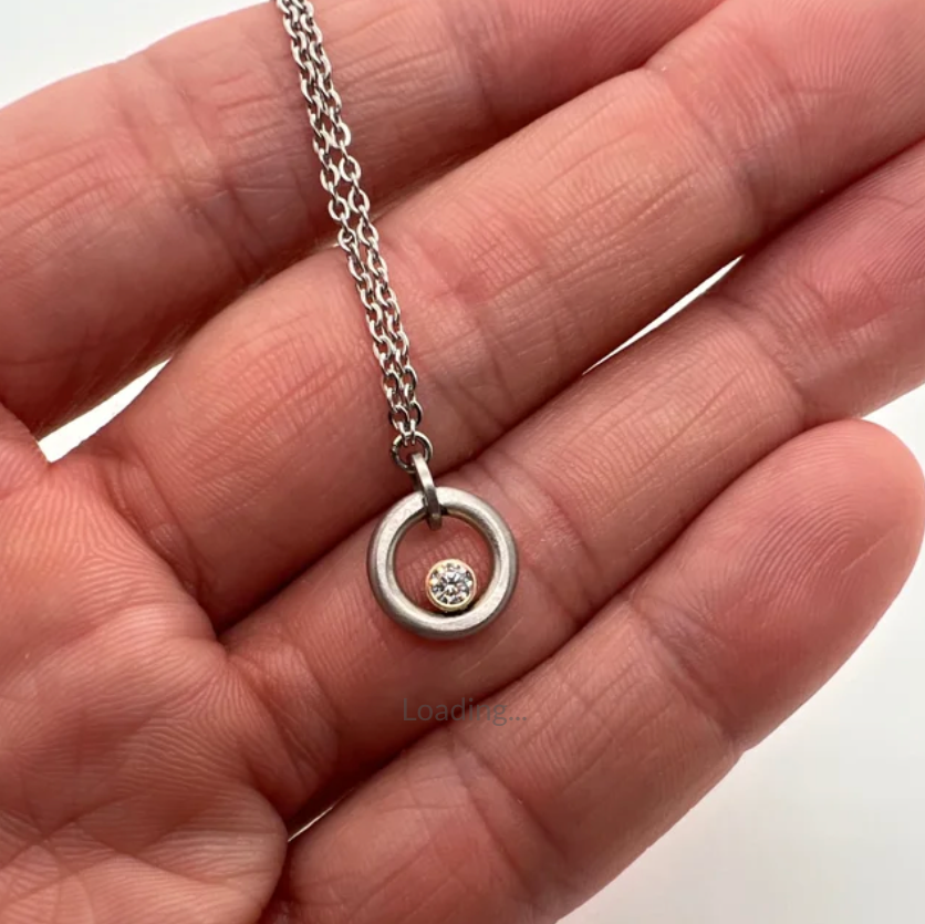 Diamond Stainless Pendant Necklace