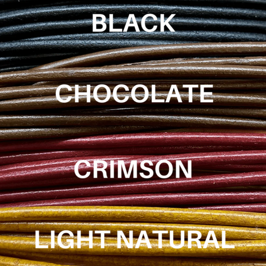 Satin Naturist Symbol Charm Leather Necklace