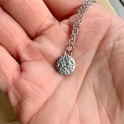 Polished Naturist Symbol Charm Chain Necklace