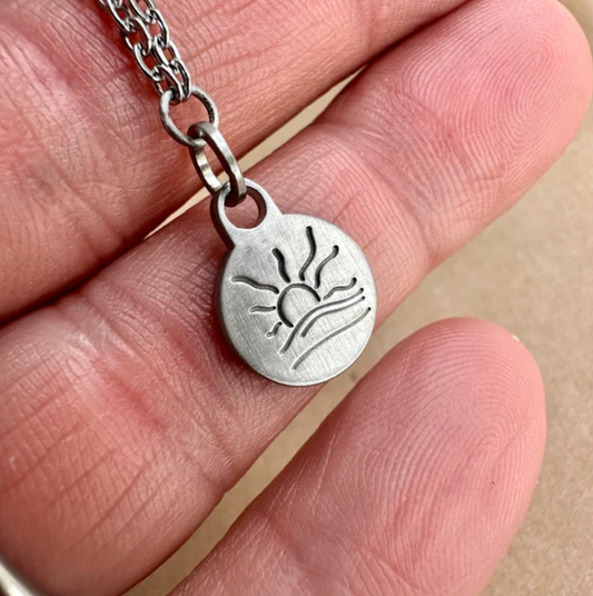 Satin Naturist Symbol Charm Chain Necklace