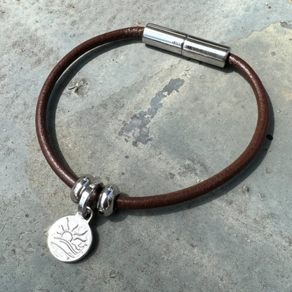 Polished Naturist Symbol Charm Bracelet, Necklace, or Anklet