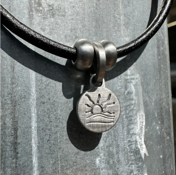 Satin Naturist Symbol Charm Bracelet, Necklace, or Anklet