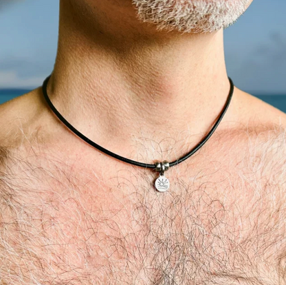 Satin Naturist Symbol Charm Bracelet, Necklace, or Anklet