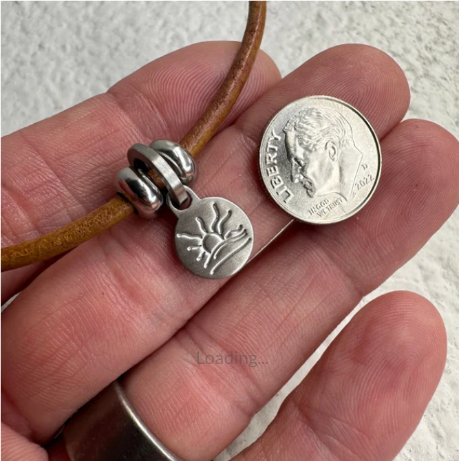 Satin Naturist Symbol Charm Bracelet, Necklace, or Anklet