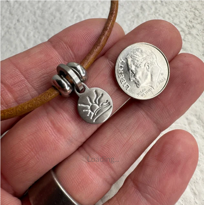 Satin Naturist Symbol Charm Bracelet, Necklace, or Anklet