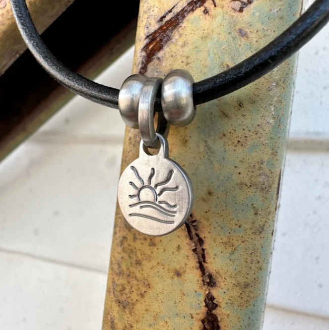 Satin Naturist Symbol Charm Bracelet, Necklace, or Anklet