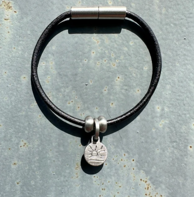 Satin Naturist Symbol Charm Bracelet, Necklace, or Anklet