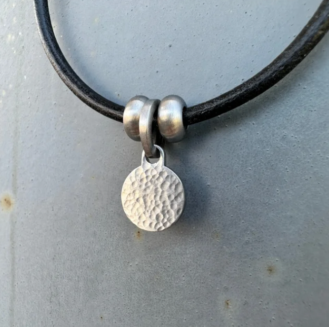 Satin Naturist Symbol Charm Bracelet, Necklace, or Anklet