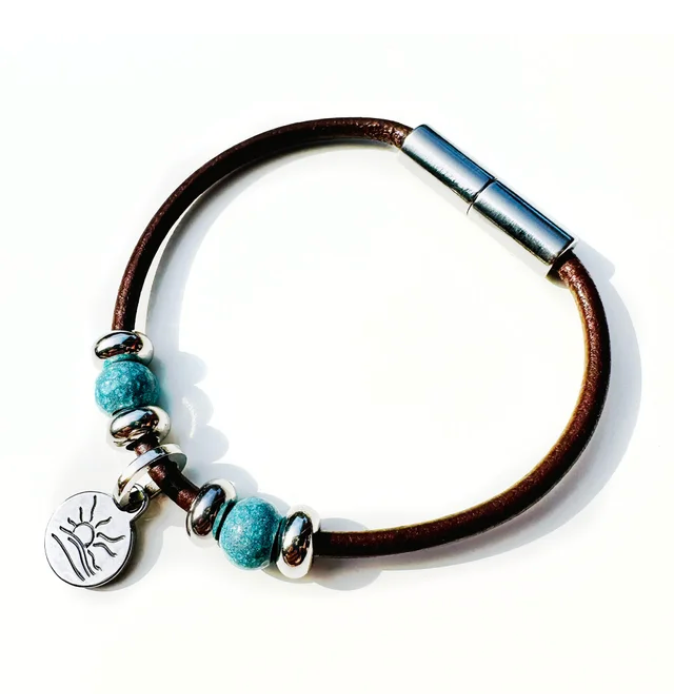 Deluxe Polished Naturist Symbol Charm Bracelet, Necklace, or Anklet