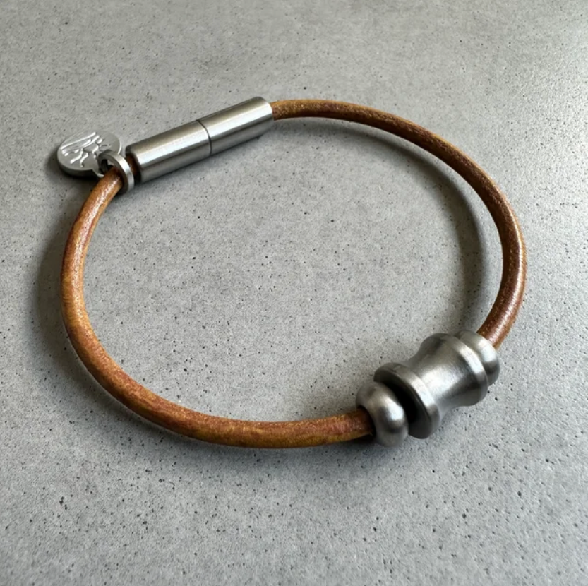 Spine Single Steel Bead Bracelet or Anklet