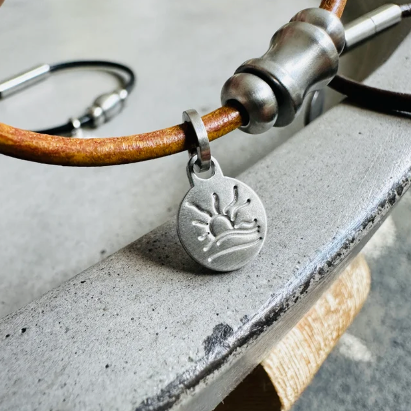 Spine Single Steel Bead Bracelet or Anklet