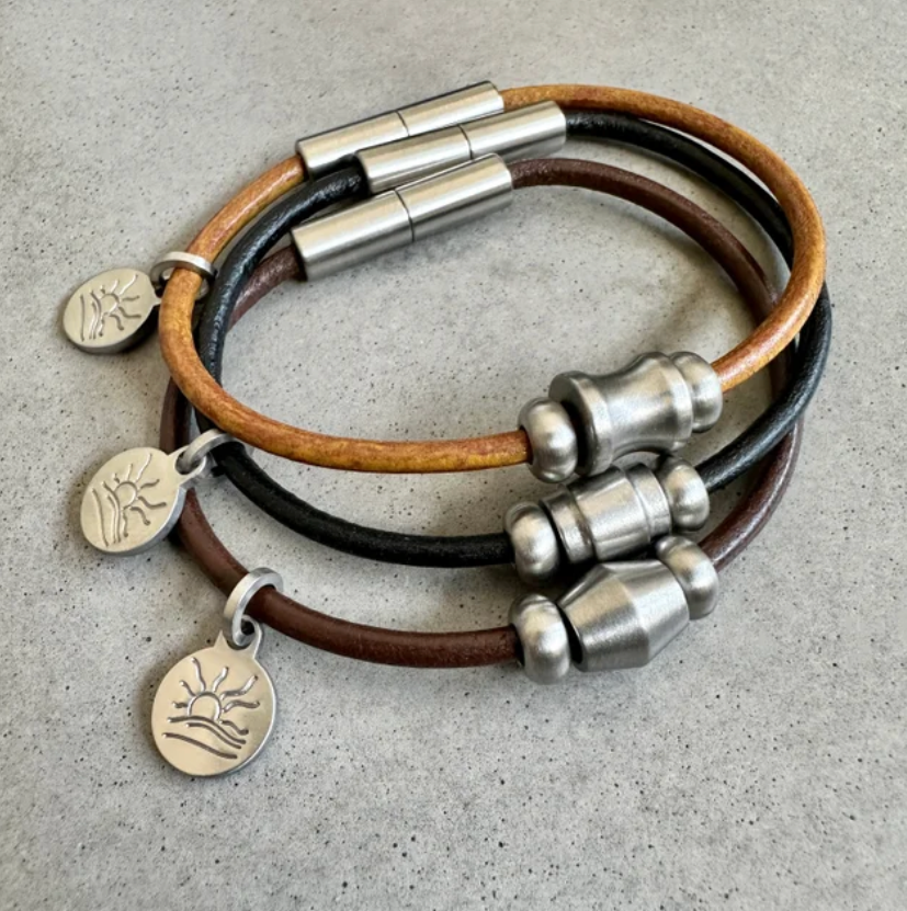 Spine Single Steel Bead Bracelet or Anklet