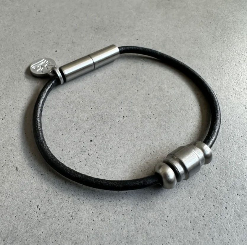 Barrel Single Steel Bead Bracelet or Anklet