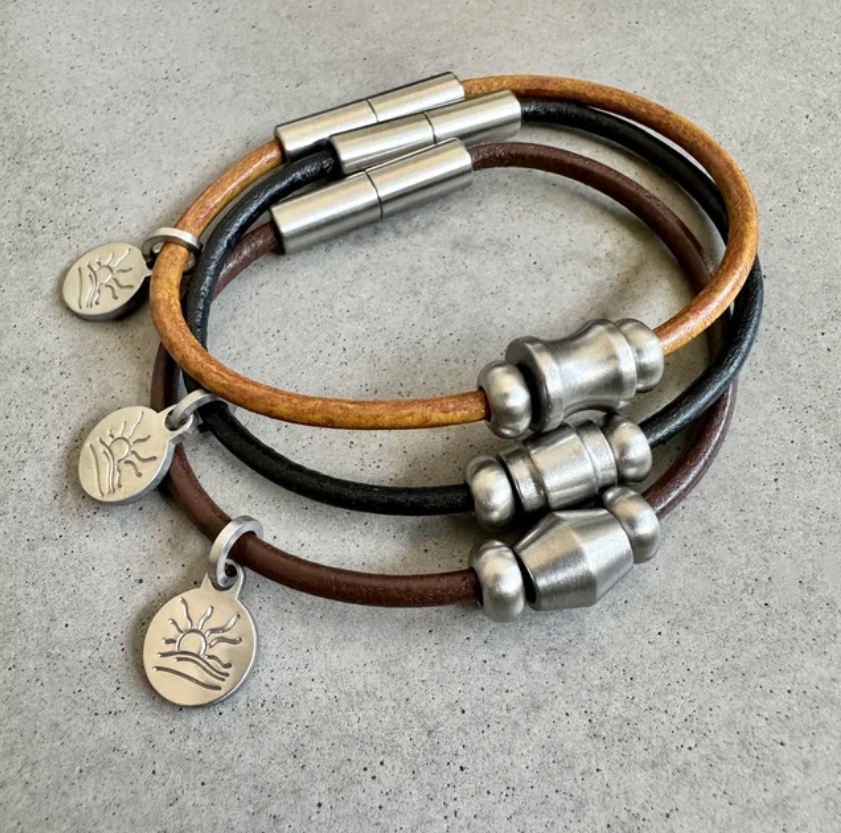 Barrel Single Steel Bead Bracelet or Anklet