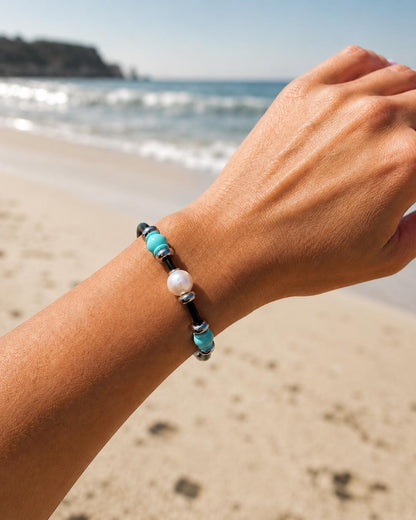 Pale Turquoise Perfectly Imperfect Pearl Naturist Bracelet
