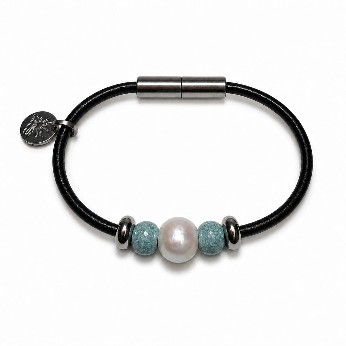 Textured Turquoise Perfectly Imperfect Pearl Naturist Bracelet