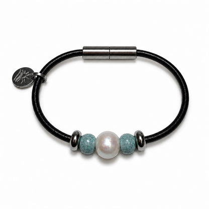 Textured Turquoise Perfectly Imperfect Pearl Naturist Bracelet