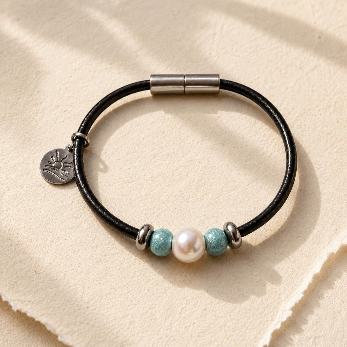 Textured Turquoise Perfectly Imperfect Pearl Naturist Bracelet