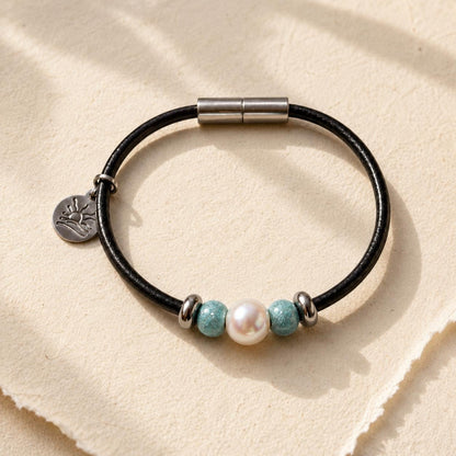 Textured Turquoise Perfectly Imperfect Pearl Naturist Bracelet
