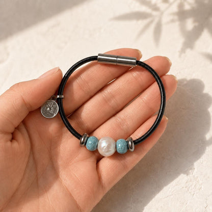 Textured Turquoise Perfectly Imperfect Pearl Naturist Bracelet